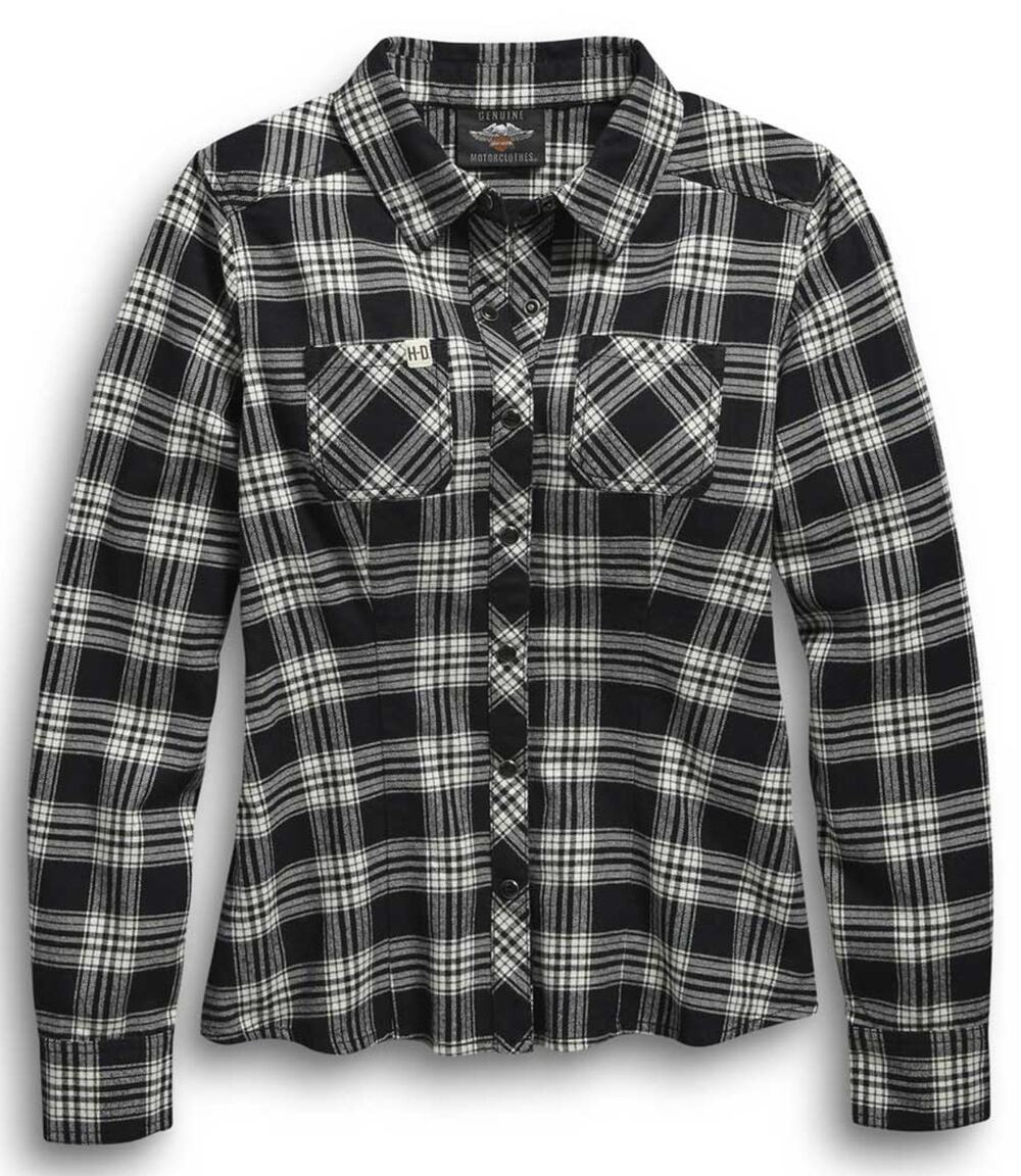 Harley-Davidson #1 Plaid Flannel Shirt - EUC Large